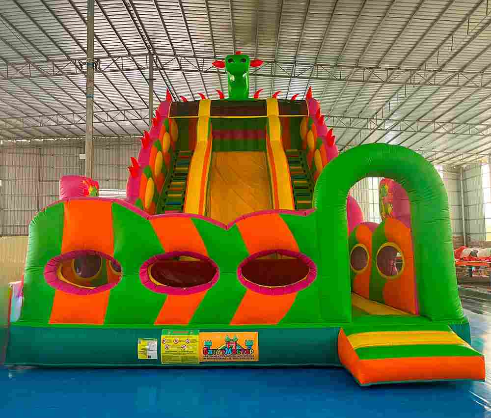 Коммерческий надувной батут-горка «Дракон», 11,5*6*9 м