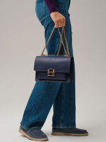 Кожаная сумка Azaro 90495 фиолетовый цветок