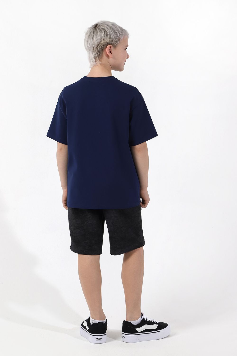 Фуфайка (футболка) для мальчика  Леон-3 Виотекс ТЁМНО-СИНИЙ