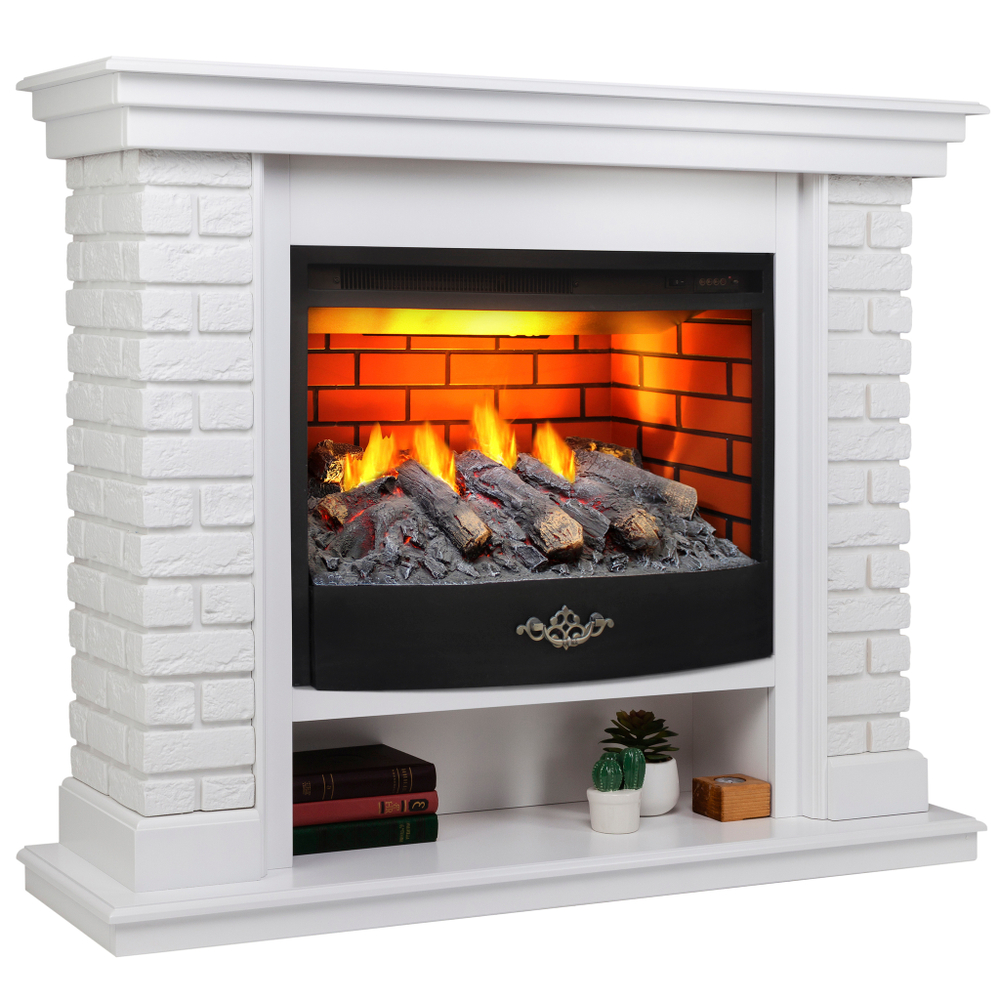 Каминокомплект Real Flame Brixton 25,5 WT с очагом 3D Firestar 25,5