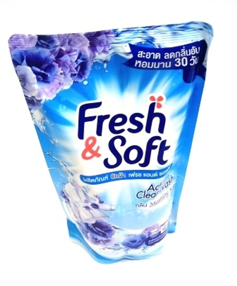 LION "Essence Fresh & Soft" Средство для стирки жидкое 400мл "Blue Fresh" мягкая упаковка