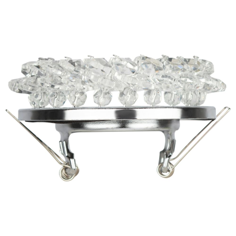 Светильник встраиваемый декоративный ЭРА DK16 CH/WH под лампу MR16 GU5.3 декор с хрусталиками прозрачный/хром