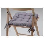 Сидушка 40х38х5 с имит.пуговиц, п/эф ХЕЛЛВИ, серый, арт.403.064.71