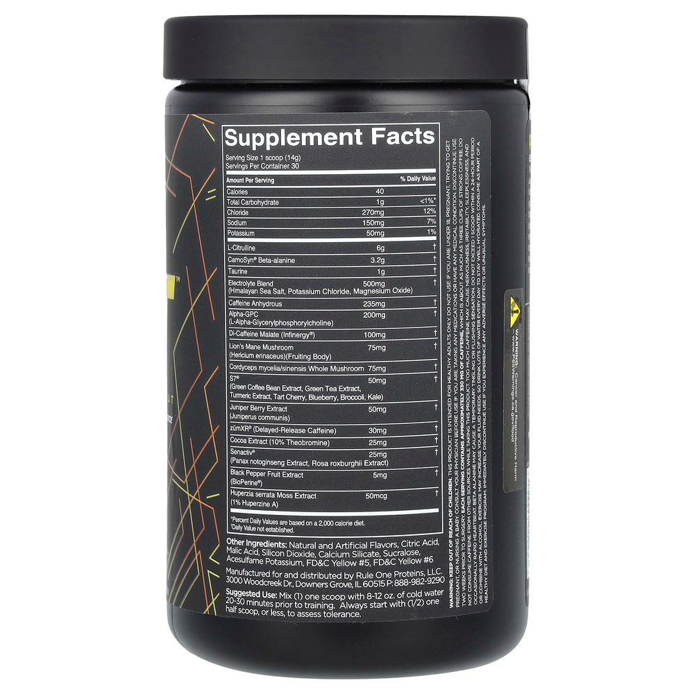 Rule One Proteins, preLIFT, перед тренировкой, апельсин и ананас, 420 г (14,8 унции)