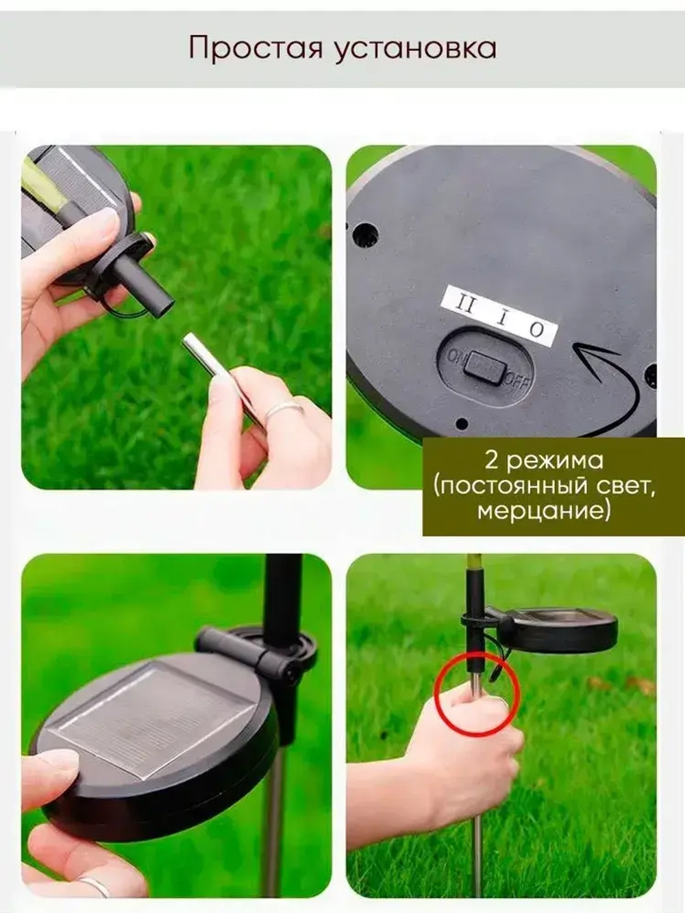 2шт. Декоративный садовый уличный светильник на солнечной батарее "Фонарик Гортензия голубая"