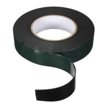 Двухсторонняя клейкая лента черная, на вспененной основе, 12ммх5м. (700/750шт)