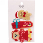 Зажимы для волос 3шт «Christmas story - Новогоднее веселье», 6,5*10,5см