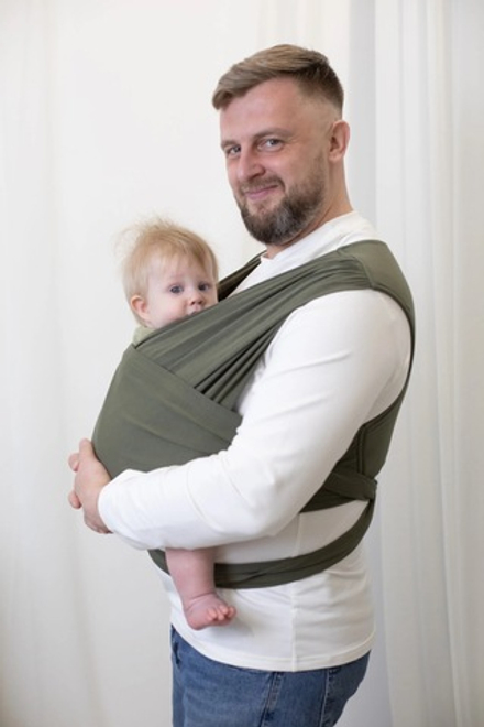 Трикотажный слинг QUICK HUGS (без намотки) цвет Хаки