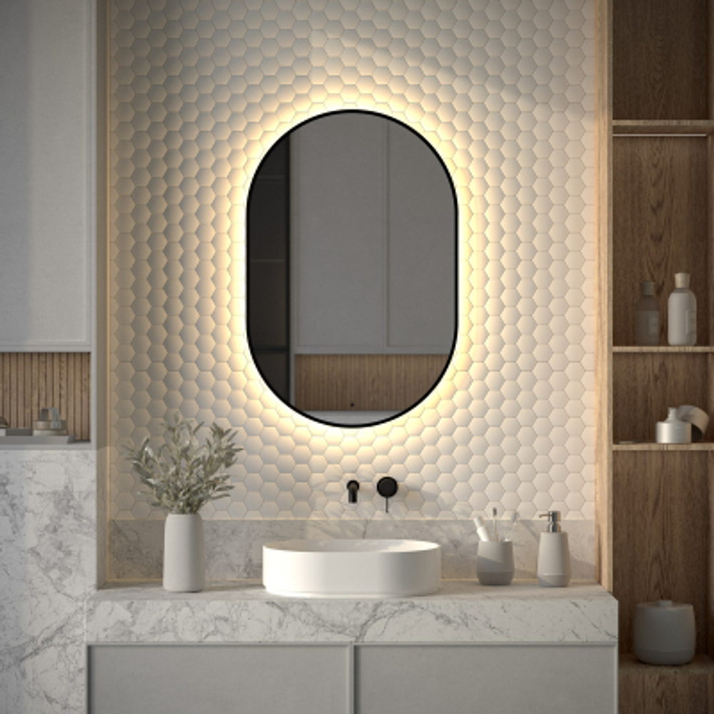 Зеркало Defesto LED 25W теплый свет AURA 60Х90 см