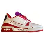 LOUIS VUITTON Trainer Upcycling Sneakers "White Red Purple For Sydney"