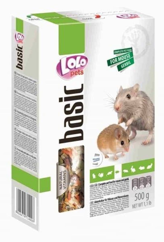 LoLo PETS Корм 500г. для мышей и песчанок полнорационный