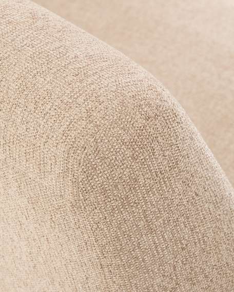 3-местный диван Amsen светло-коричневый с подлокотниками из шпона ореха