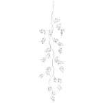 Ветка декоративная «Сияющие листья» 100 см, Серебро