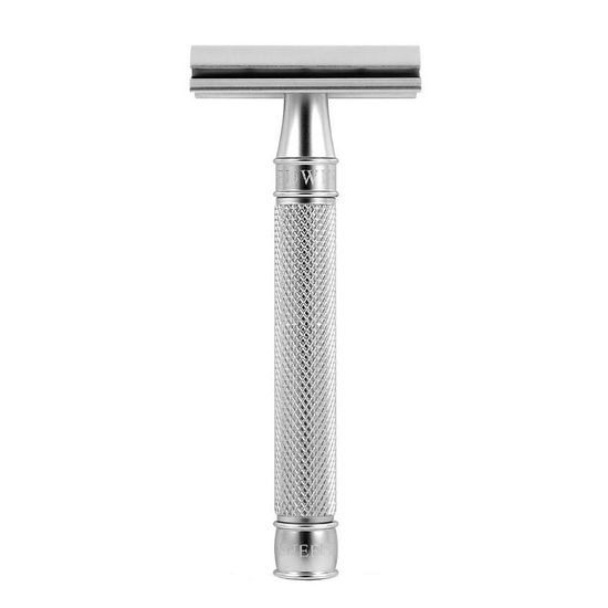 Т-образная бритва (станок) Edwin Jagger DESSKNBL 3ONE6 Stainless Steel, хром