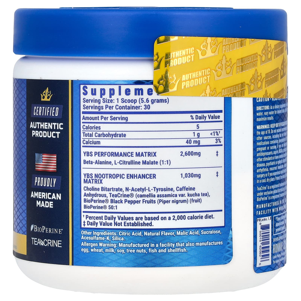 Ronnie Coleman, Signature Series, Yeah Buddy, перед тренировкой, со вкусом лимона, 162 г (5,71 унции)