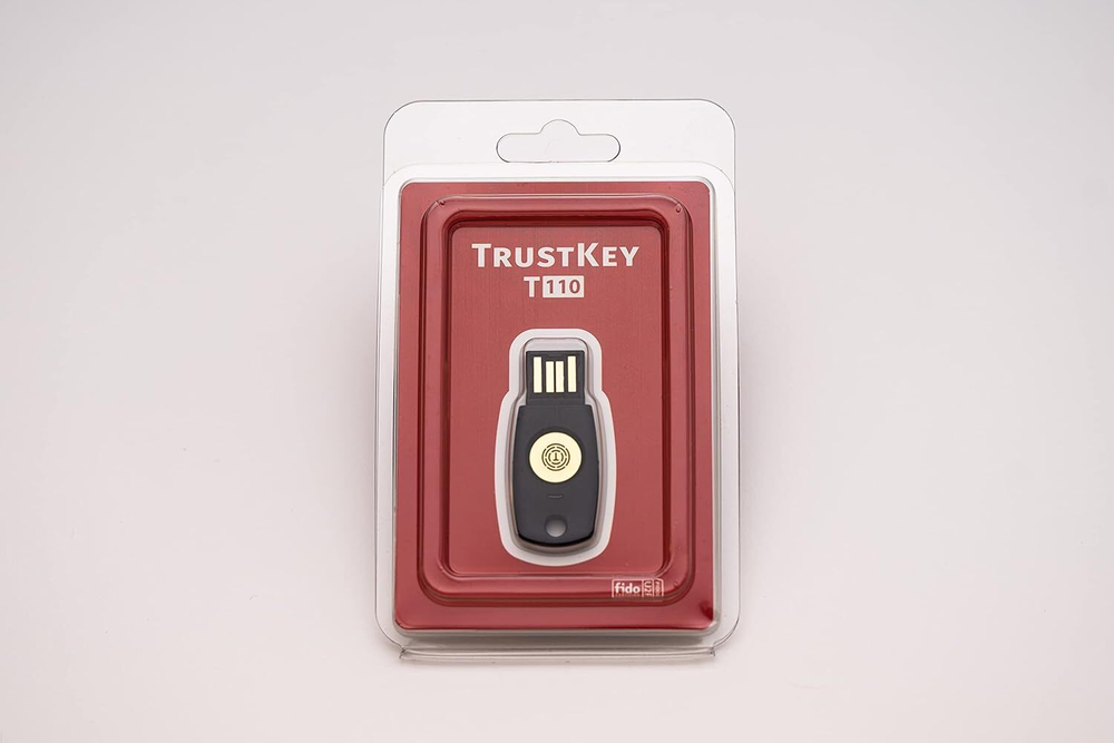 TrustKey T110 — Аппаратный ключ безопасности FIDO2/U2F Двухфакторная аутентификация (2FA) с PIN-кодом и сенсорной кнопкой (USB-A)