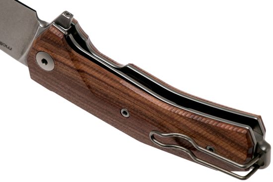 Складной нож Lion Steel "KUR" L/KUR ST c клинком из стали Uddeholm Sleipner®, рукоять дерево (Santos)