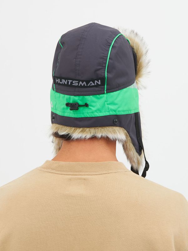 Шапка ушанка зимняя Yakutia цвет Тёмно-серый ткань Galaxy Breathable иск. мех Волк