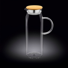 Кувшин 1,5 л. с крышкой бамбук + сетка нерж Thermo Glass (57610)