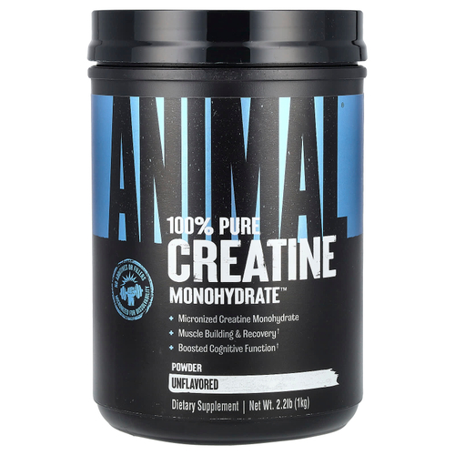Animal, 100% Pure Creatine Monohydrate™, чистый моногидрат креатина, порошок, без добавок, 1 кг (2,2 фунта)
