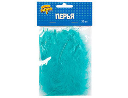 Перья декоративн тиффани 10см 30шт/G