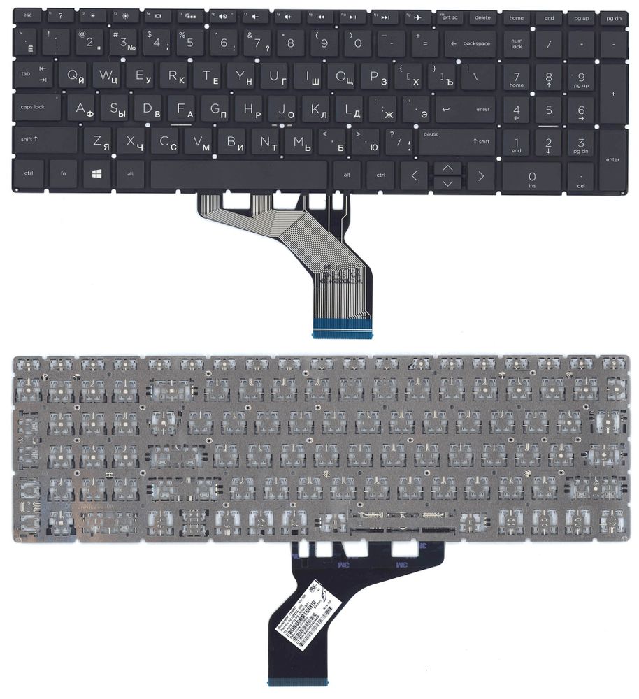 Клавиатура для ноутбука HP 15-db черная