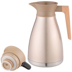 ВАКУУМНЫЙ КУВШИН (ТЕРМОС) AGNESS ИЗ НЕРЖ.СТАЛИ 1,5Л ЦВЕТ БРОНЗОВЫЙ