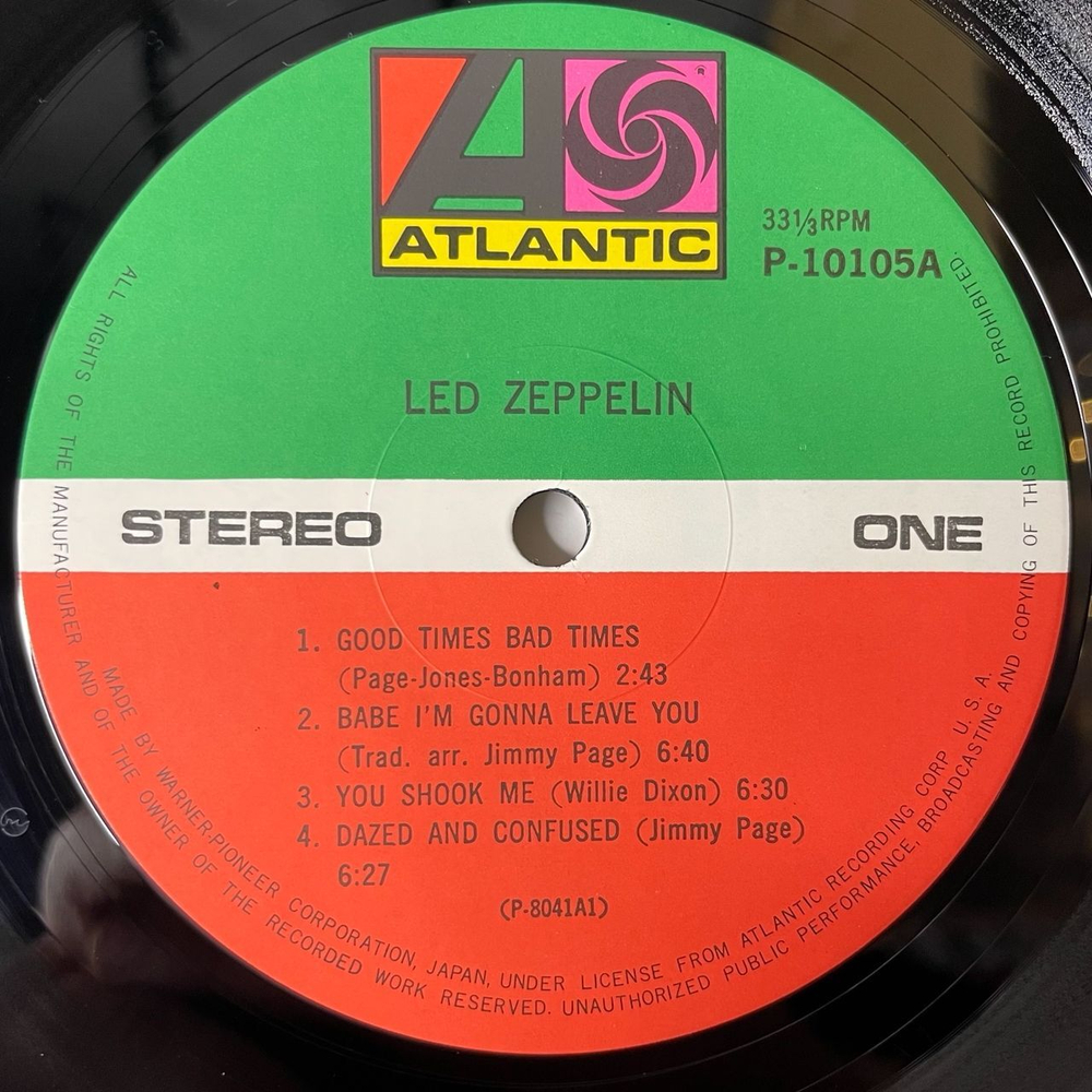 Винтажная виниловая пластинка LP Led Zeppelin (Japan 1976) (No Obi) (Poster)