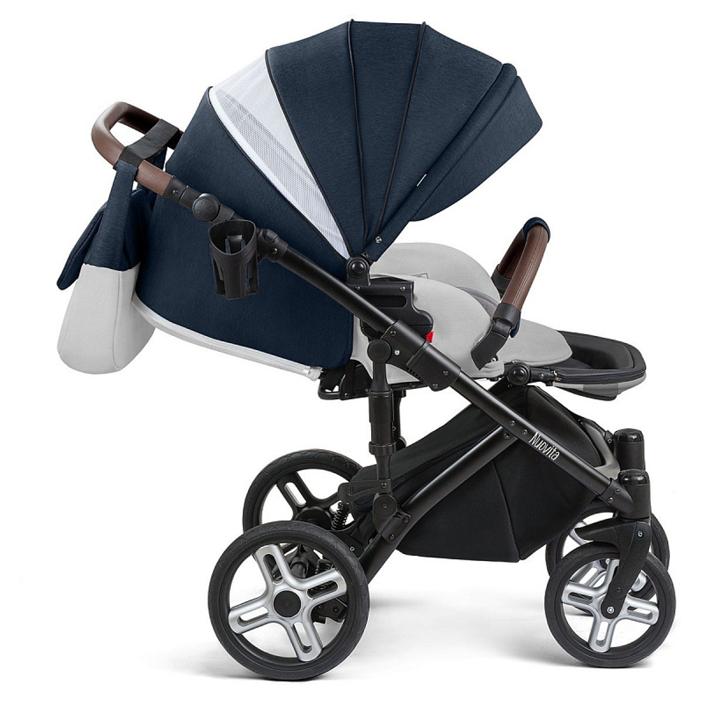 Детская коляска Nuovita Carro Sport 2 в 1 Blu Argenteo/Синий серебристый