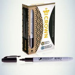 302766 Crown Маркер перманентный MULTI MARKER SLIM, ЧЕРНЫЙ пулевидный 2мм (P-505) БЛ-1 | Crown