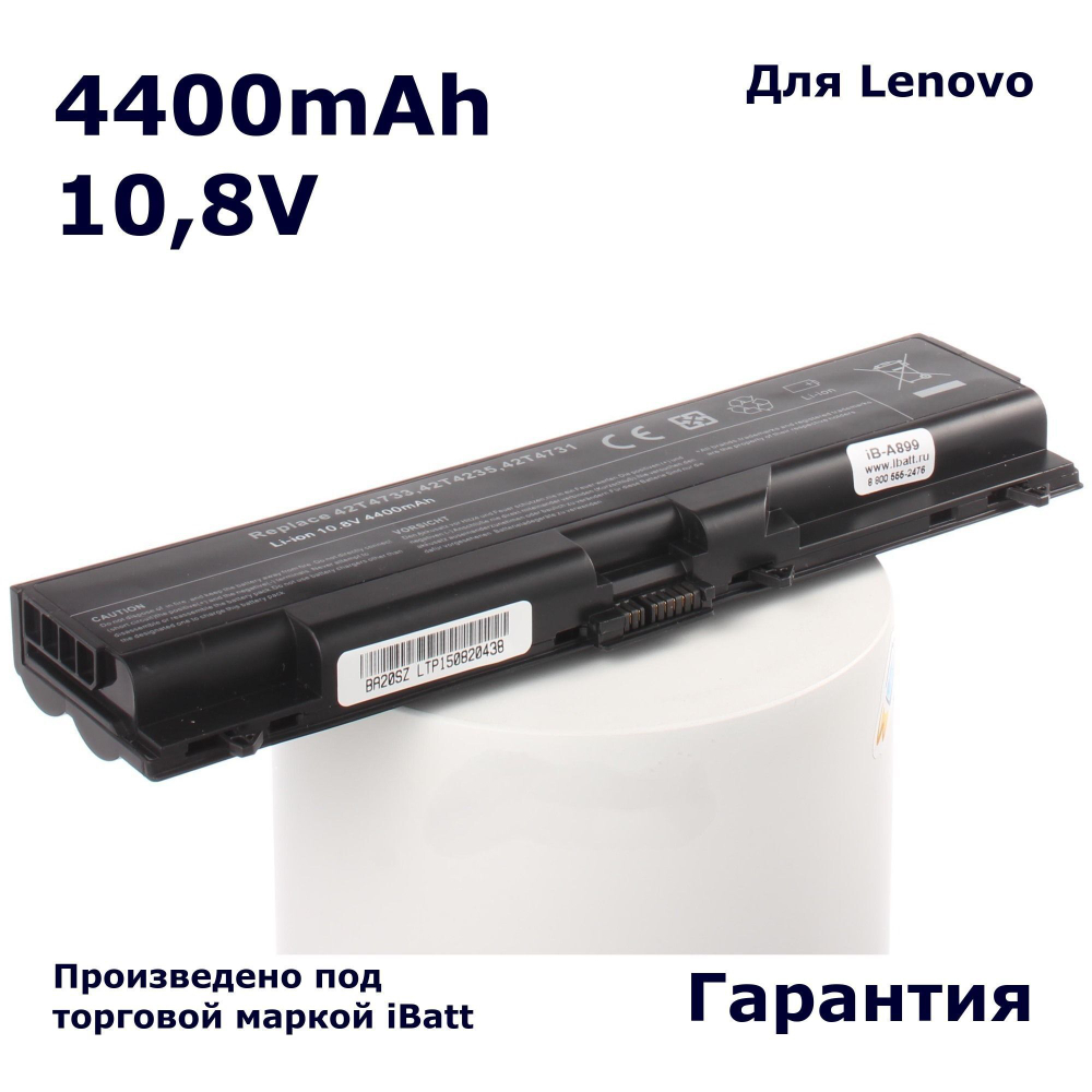 Аккумулятор iBatt 4400mAh, для Thinkpad t430 t530 w530 l430 l530 T420i t430i t530i ThinkPad L530 2479B95 N2N26RT