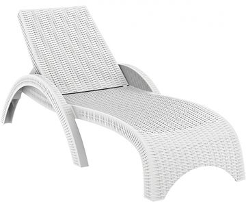 Шезлонг пластиковый GS 1009 (Fiji) белый