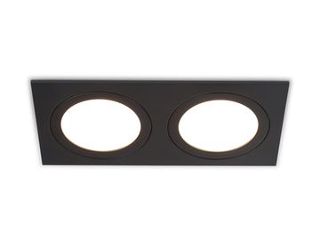 Светильник встраиваемый IP44 с высокой степенью пылевлагозащиты 2*GX53 TN6615/2 BK черный Techno Spot IP Protect Ambrella