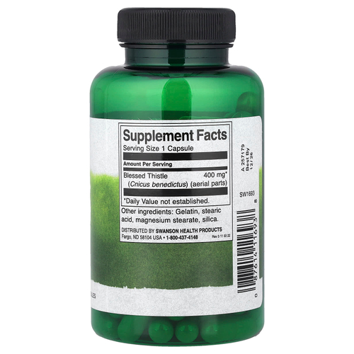 Swanson Vitamins, Full Spectrum®, кникус благословенный, 400 мг, 90 капсул