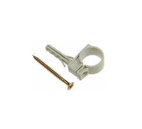 Пластмассовый хомут с дюбелем Terma для трубы 50-55 мм, с саморезом 60957