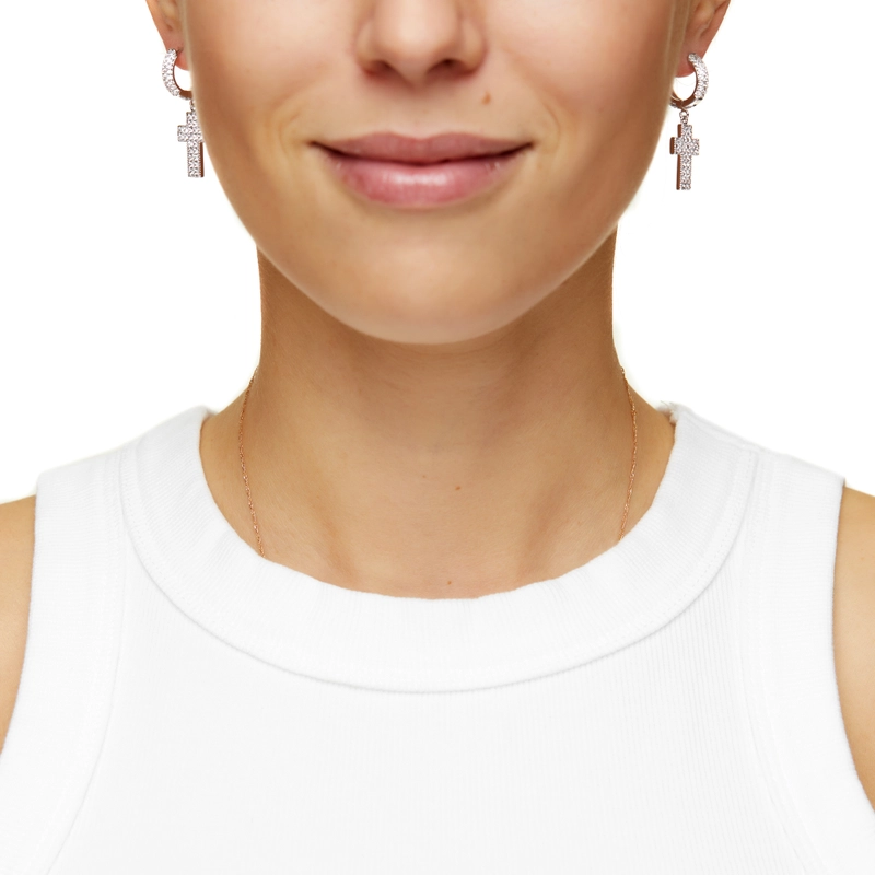 Серьги Блестящие Кресты