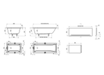 Акриловая ванна Ravak Classic 150x70 C521000000 без гидромассажа