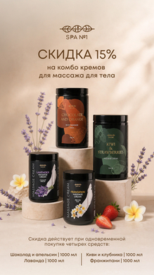 Скидка 15% на комбо массажных кремов для тела