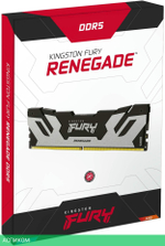 Оперативная память Kingston Fury Renegade Black RTL Gaming DDR5 16GB (KF580C38RS-16)