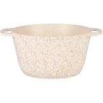 Кастрюля 3,5л «Грация» (белый/золото) со стеклянной крышкой кбз35а