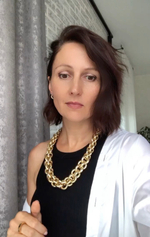 Цепь объемное плетение, оттенок золото глянец