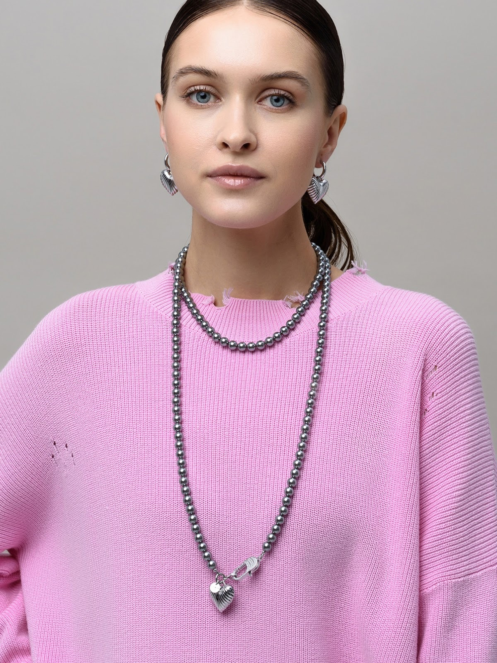 Cерьги "Ribbing Love" Silver