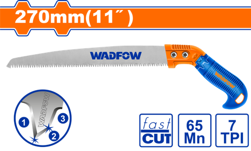 Ножовка садовая 270 мм 7TPI (8/48) WADFOW WHW5G12