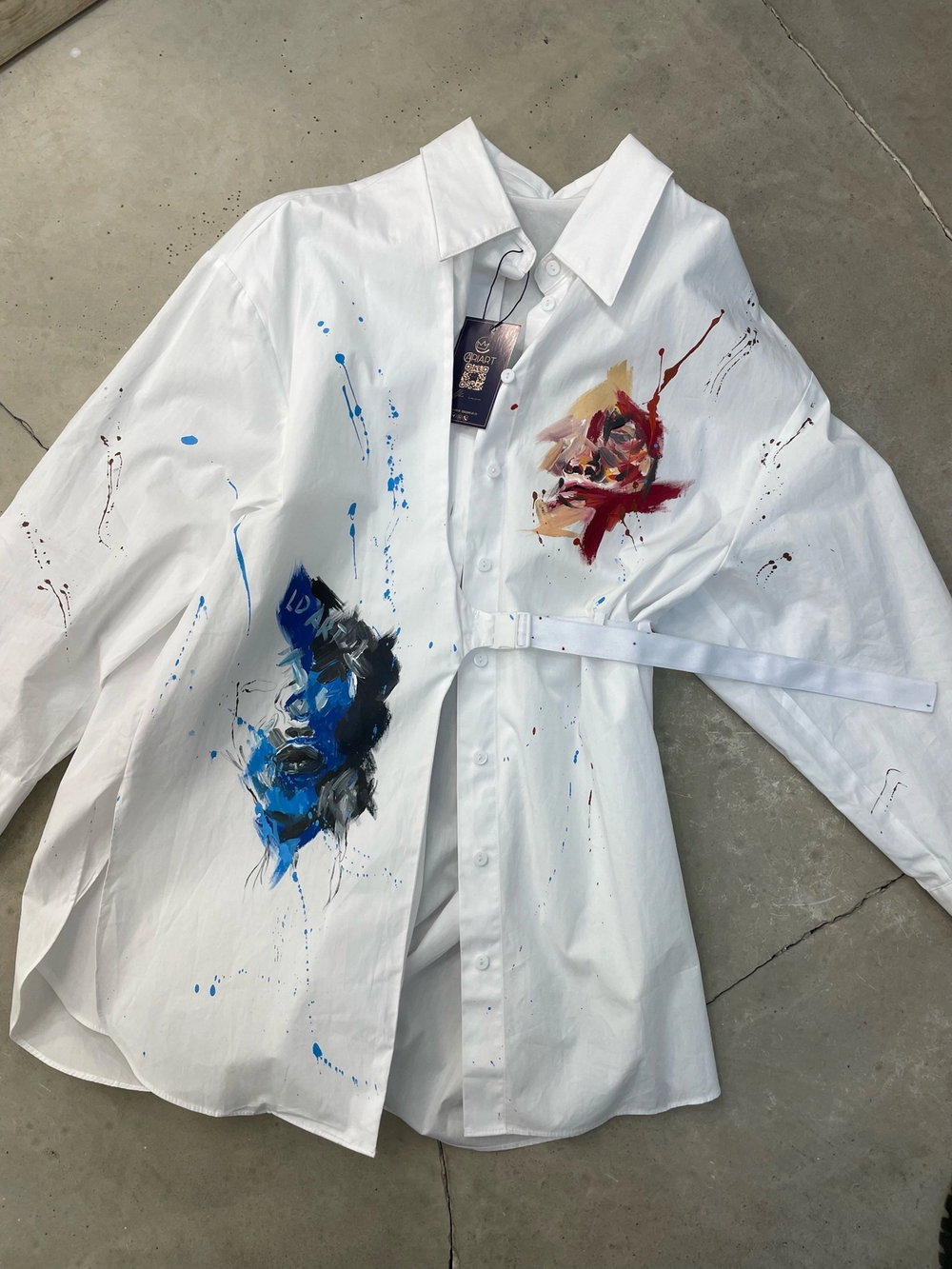 Рубашка с ручной росписью