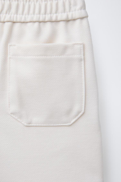 ZARA ШОРТЫ-БЕРМУДЫ COMFORT, ЭКРЮ