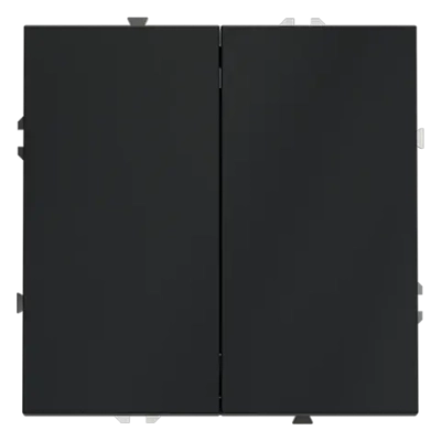 Проходной переключатель встраиваемый VOLTUM S70 двухклавишный 10А, (графит)