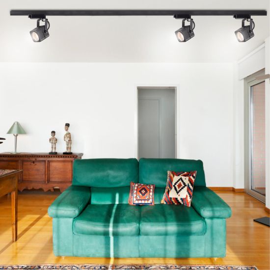 370429 PORT NT19 128 черный Светильник трековый однофазный трехжильный IP20 GU10 50W 220V PIPE