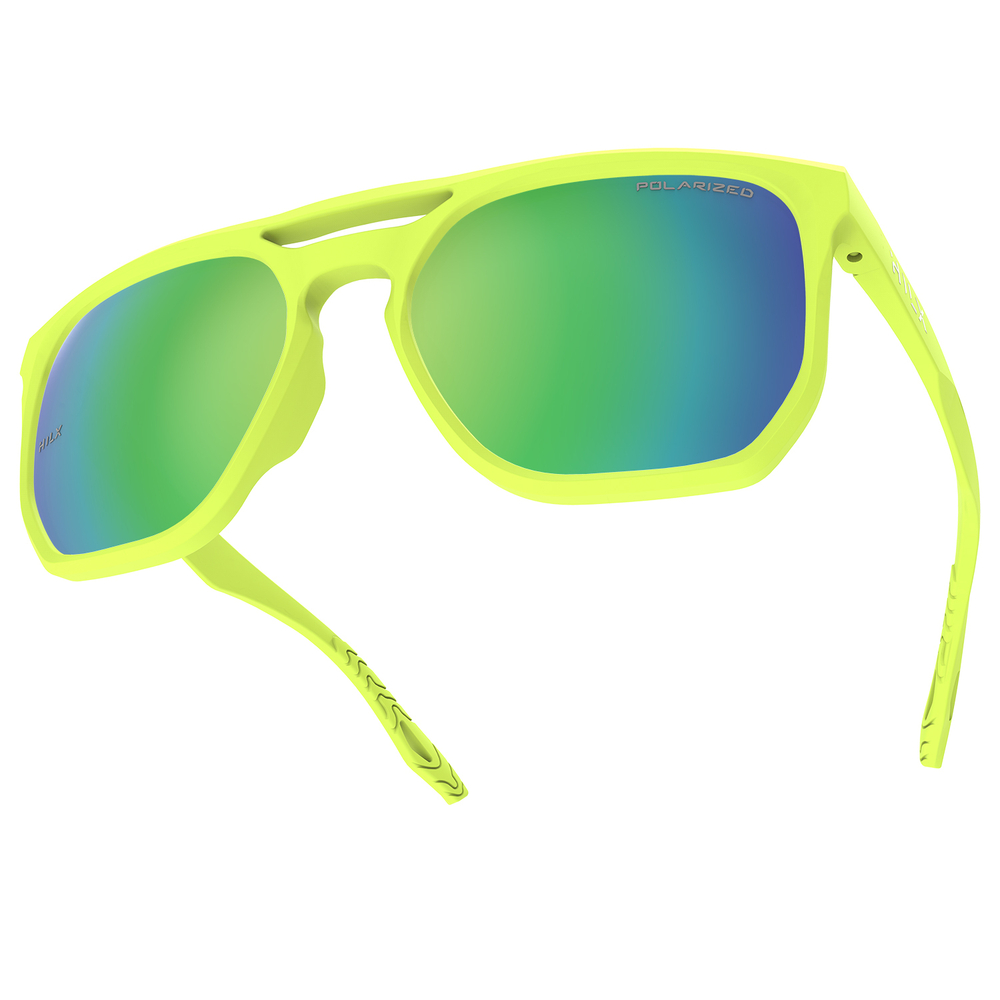 Спортивные очки HILX Carnage / Matt Solid Neon Yellow / Green Polarized Lens