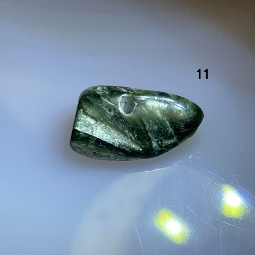 51584 Серафинит Бусина крошка 11-16мм-90