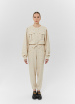 Брюки твидовые, молочный